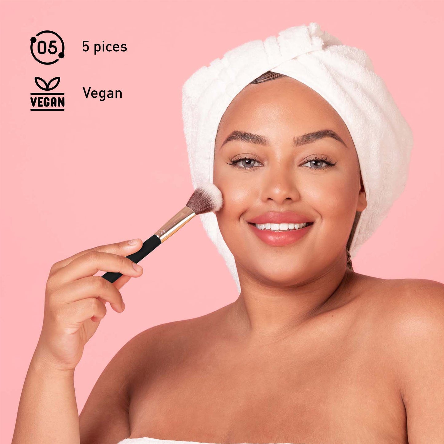 Makeup Essentials Bundle: Brushes, Wipes & Blender Sponge