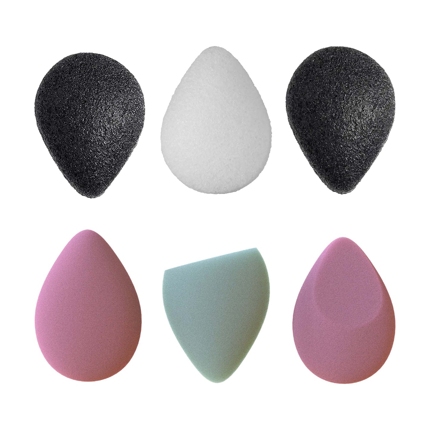 Pursonic Skin & Beauty Essentials Bundle – Konjac Sponge Duo, Bamboo Charcoal Konjac Sponge & 3-Pack Makeup Sponge Set