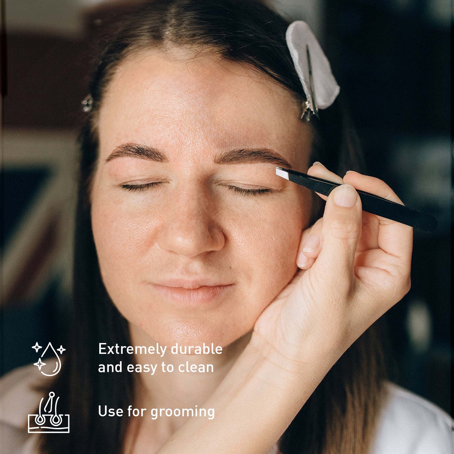 Pursonic Beauty Essentials Bundle - Advanced Facial and Body Cleansing Brush, Studio Makeup Brush Set, Slant Tip Tweezer, and Eyelash Curler