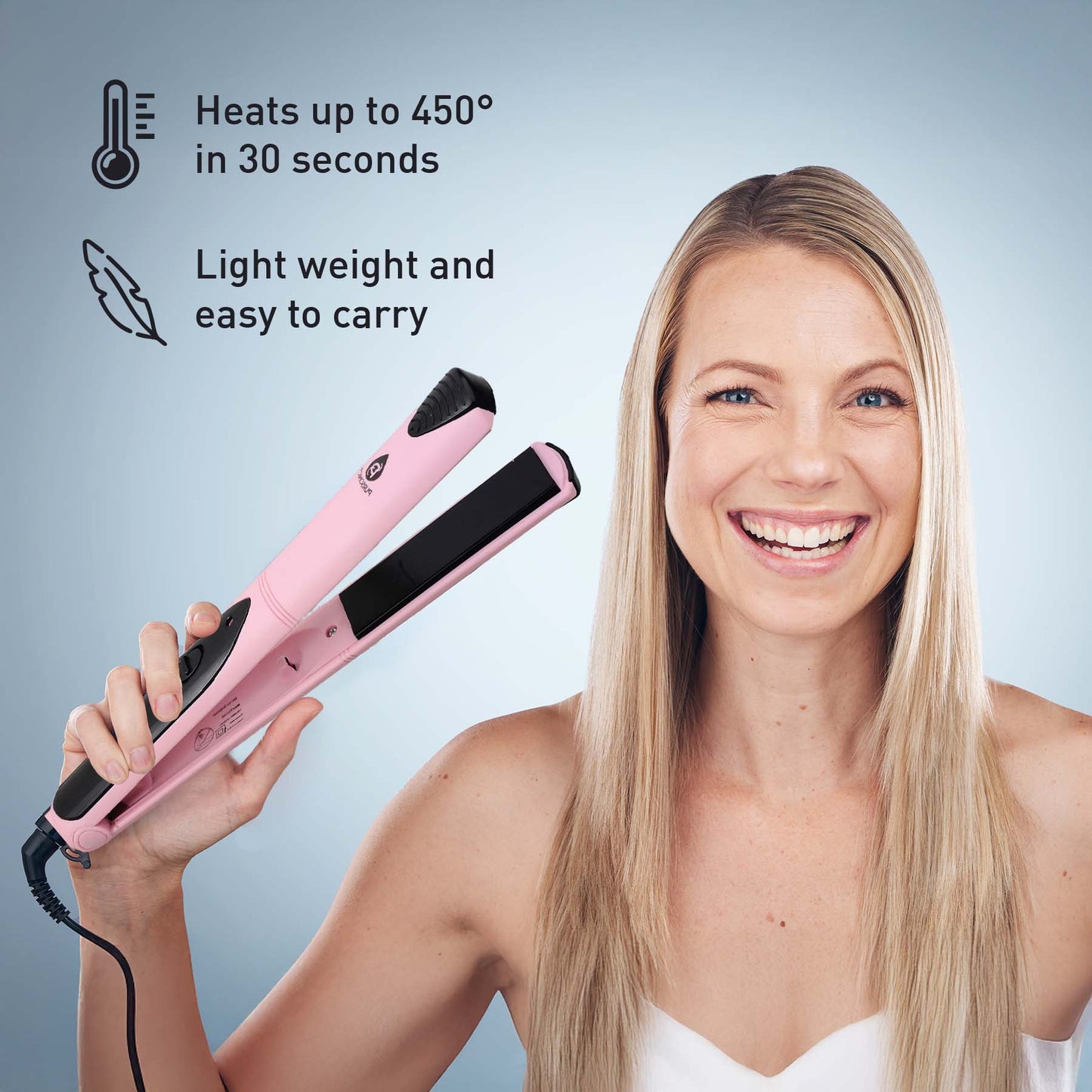 Hair Styling Power Bundle: One Step Hair Dryer & Volumizer Brush + Professional Salon Quality Flat Iron Hair Straightener With Free Travel Straightener
